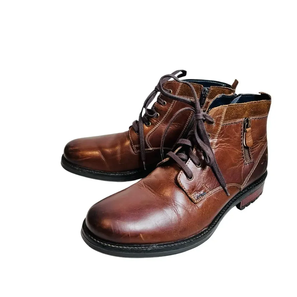 Reserved Footwear Brown Leather Ankle Boot Men's Size 10 - Picture 2 of 16